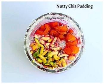 Nutty Chia Pudding |Healthy Nutty Chia Seed Pudding | Spicy Veg Recipes