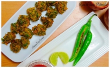 Chawal Palak Pakoda | Rice and Spinach Fritters-spicy veg recipes