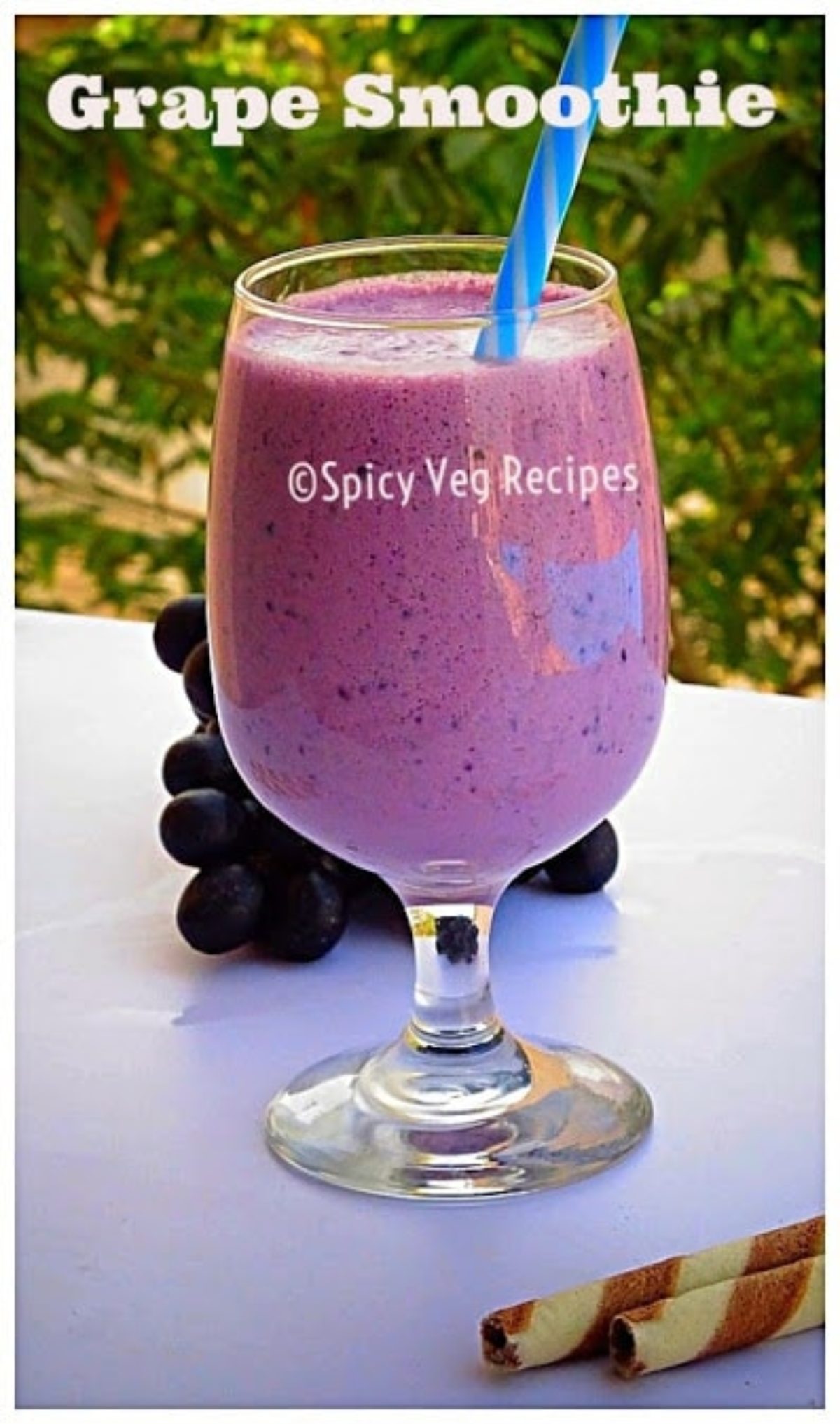 Black grape smoothie-spicy veg recipes| step by step directions with photo