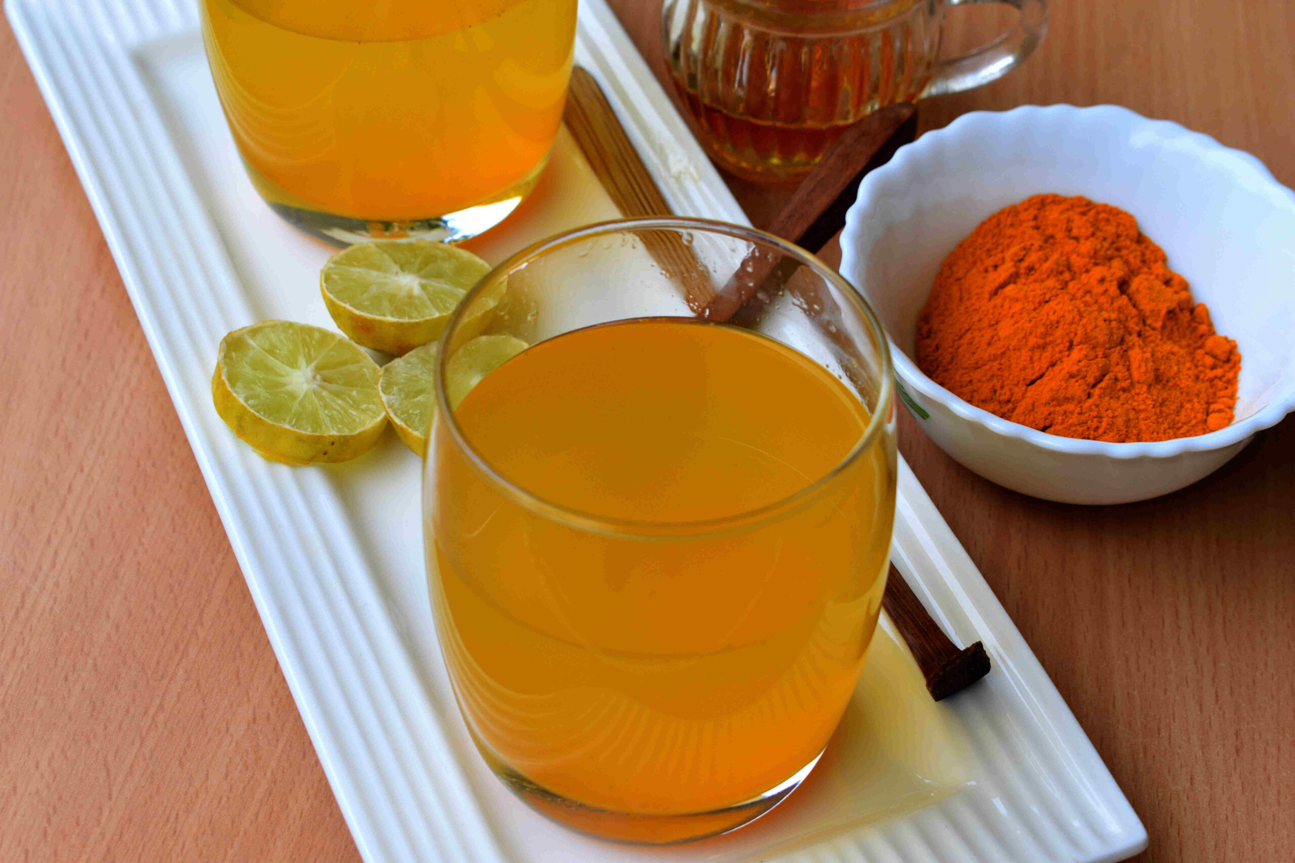 How to Make Warm Honey Lemon Water With Turmeric