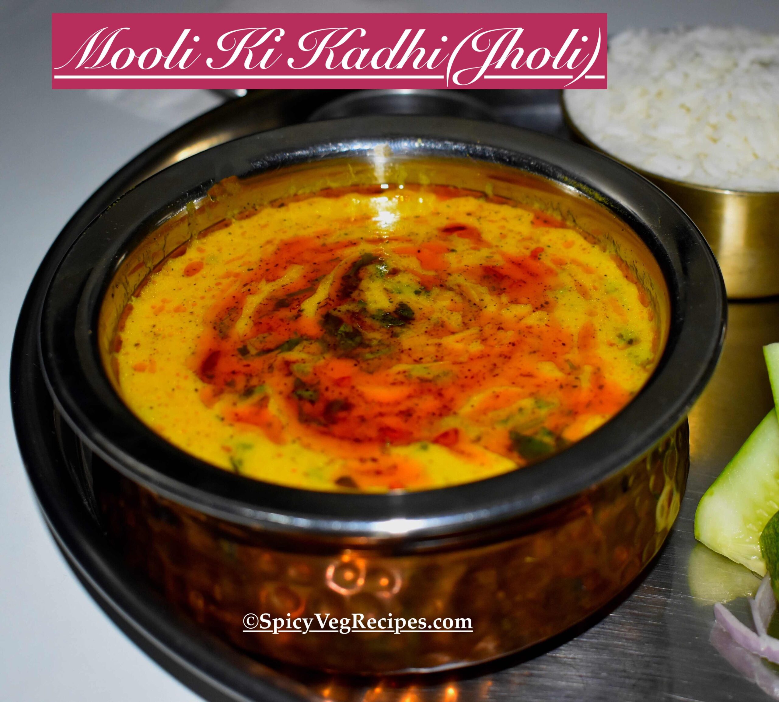 Mooli Ki Kadhi Jholi Recipe Video Spicy Veg Recipes